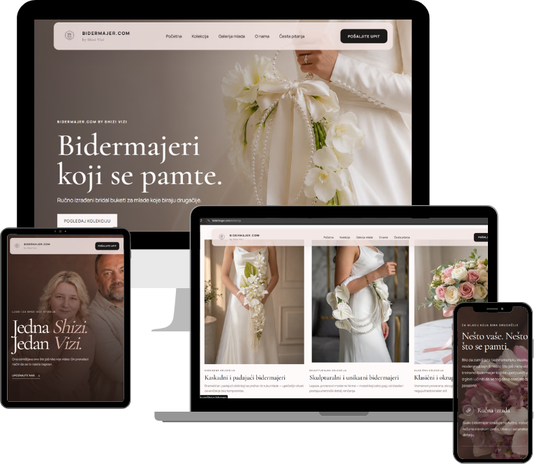 Bidermajer.com – sajt za brend ShiziVizi, unikatni bidermajeri od veštačkog cveća